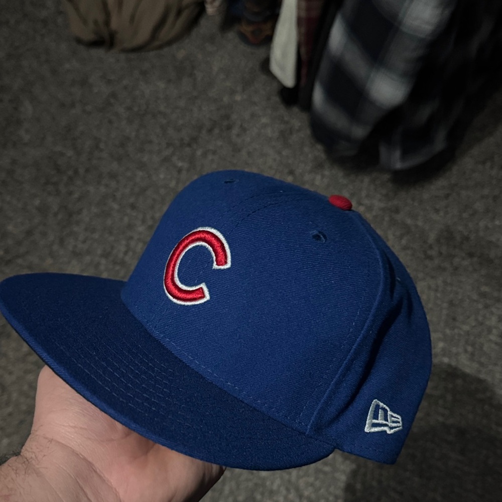 New Era Royal Blue Chicago C Logo Cap with Red Accent